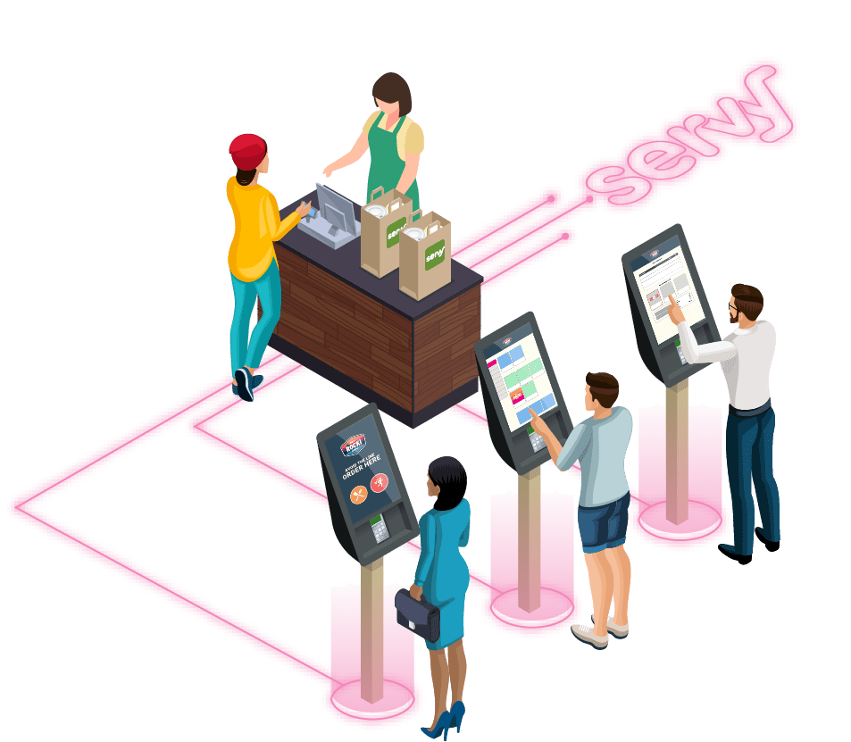 Cursus-Technologies-Inc.-Servy-Self-Service-Kiosks-Hero Image-Background Illustration